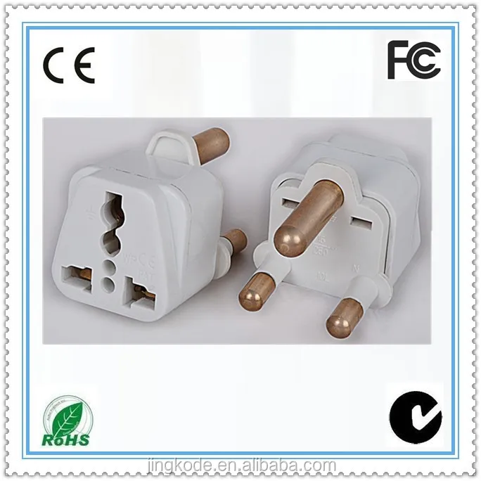 
Универсальное дорожное зарядное устройство с 3 круглыми контактами для южноафриканского рынка 