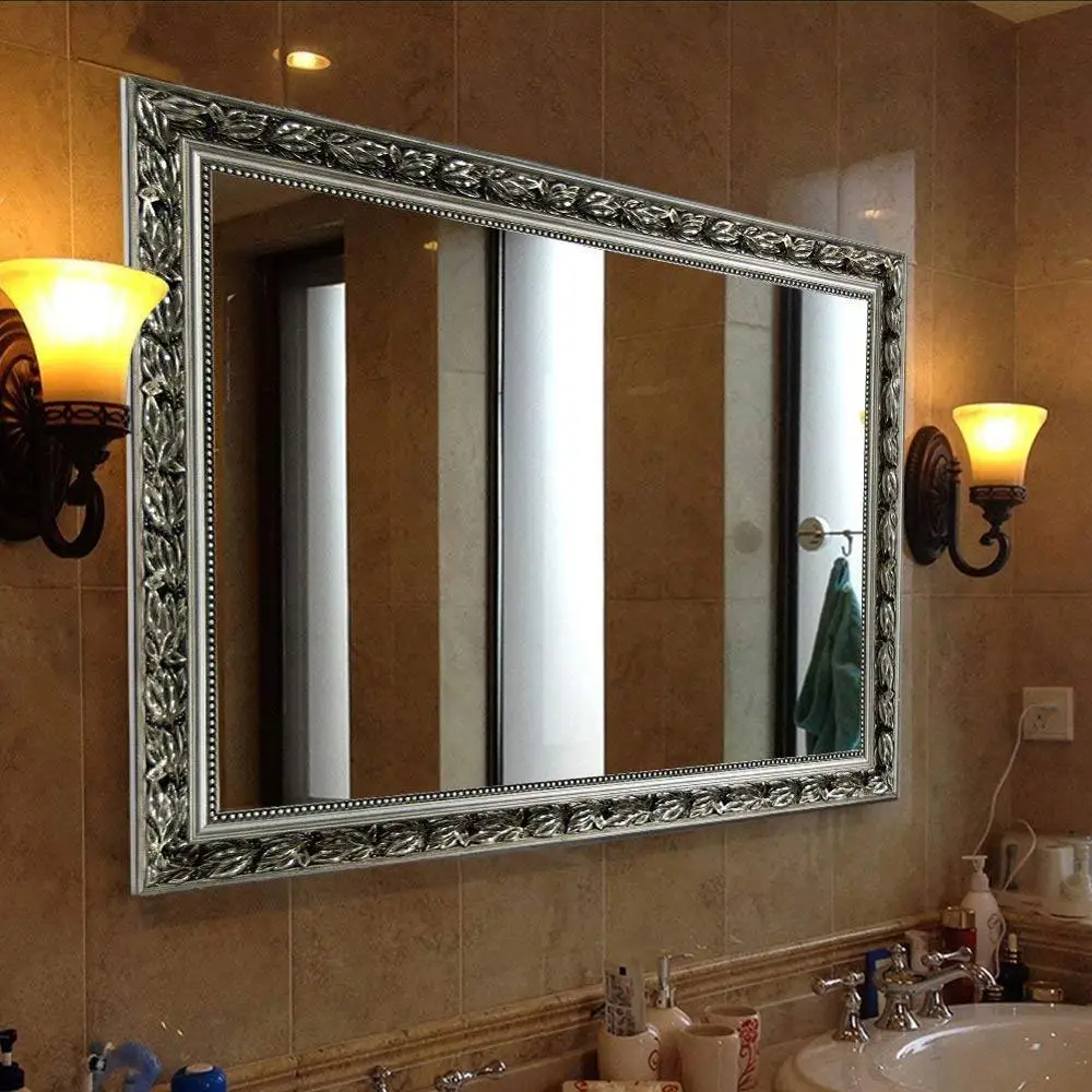 Размер настенных зеркал. Зеркало в ванную. Зеркало в багете для ванной. Зеркало в раме в ванную комнату. Большое зеркало в ванной комнате.