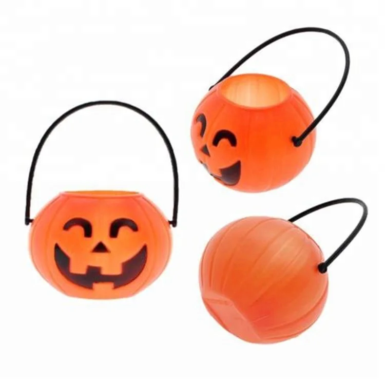 2 Pièces Seaux De Citrouille D'Halloween, Seaux De Bonbons D'Halloween, Seau De Citrouille, Récipient De Bonbons D'Halloween, Seaux D'Halloween En Plastique, Pour La Décoration De Fête D'Halloween