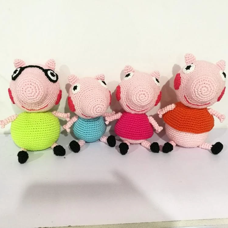 Handmade Amigurumi Crocheted Pig