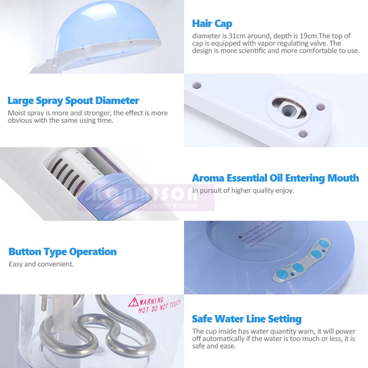 Professional Ozone Portable Mini Micro Mist Hair Steamer Cap Machine
