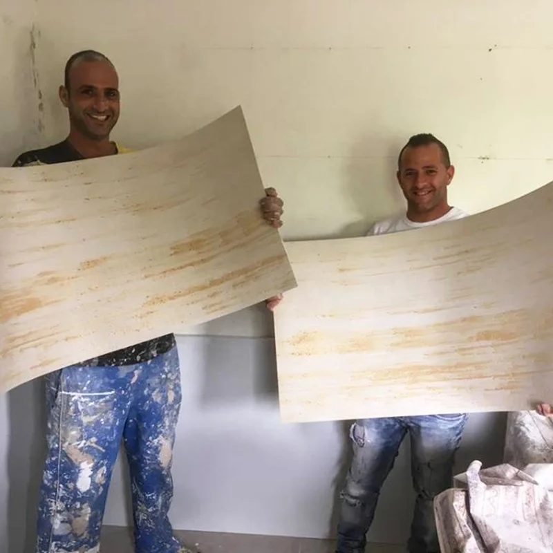 Outside Turkish Artificial Roman Stone Flooring Slabs Travertine Tiles