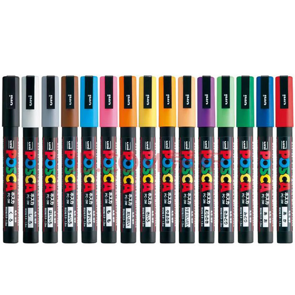 ユニポスカマーカーミディアム15色セットPC-5M 15C三菱鉛筆水性 POSCA PC-5M 15色マーカーセット230箱
