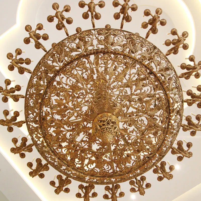 Итальянский элегантный золотой Латунный подвесной светильник античная королевская Классическая качественная люстра роскошное домашнее освещение
