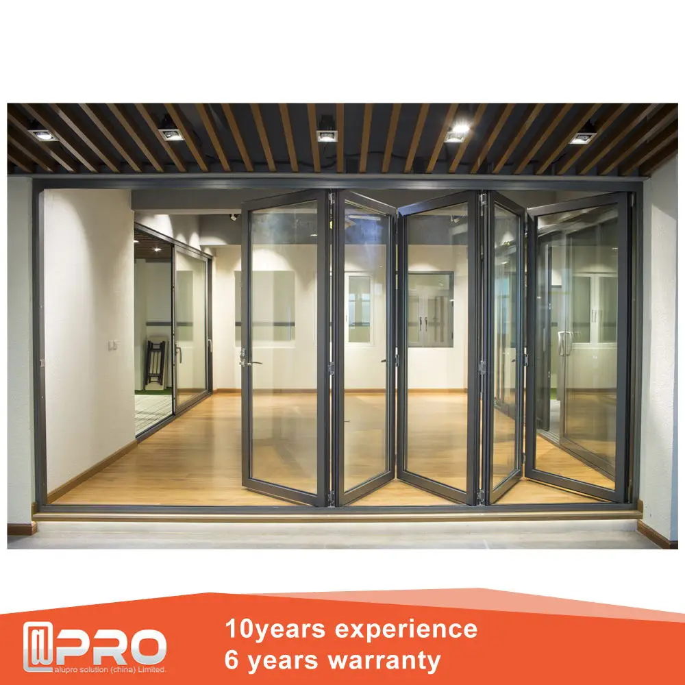 Widest Internal Bifold Doors with Forested Glass Aluminum Fold Roller Magnet Folding Aluminum Doors for Bathroom