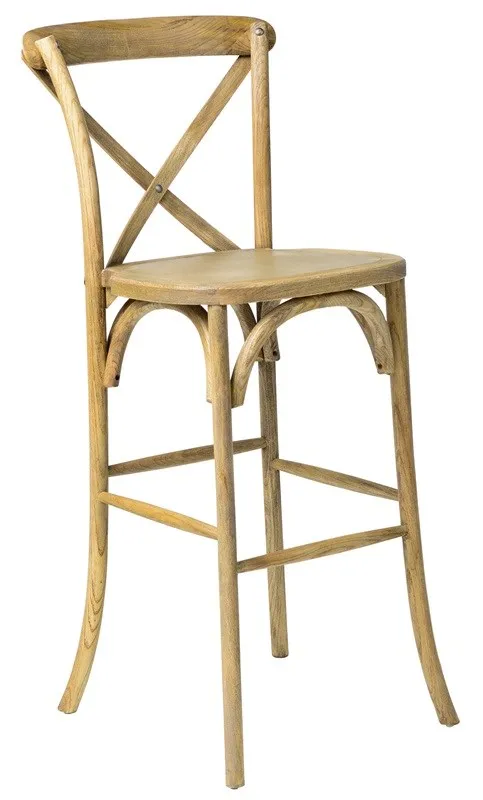 Современная антикварная металлическая барная стойка с крестообразными спинками для домашнего ресторана или наружного использования Заводская дешевая деревянная рама