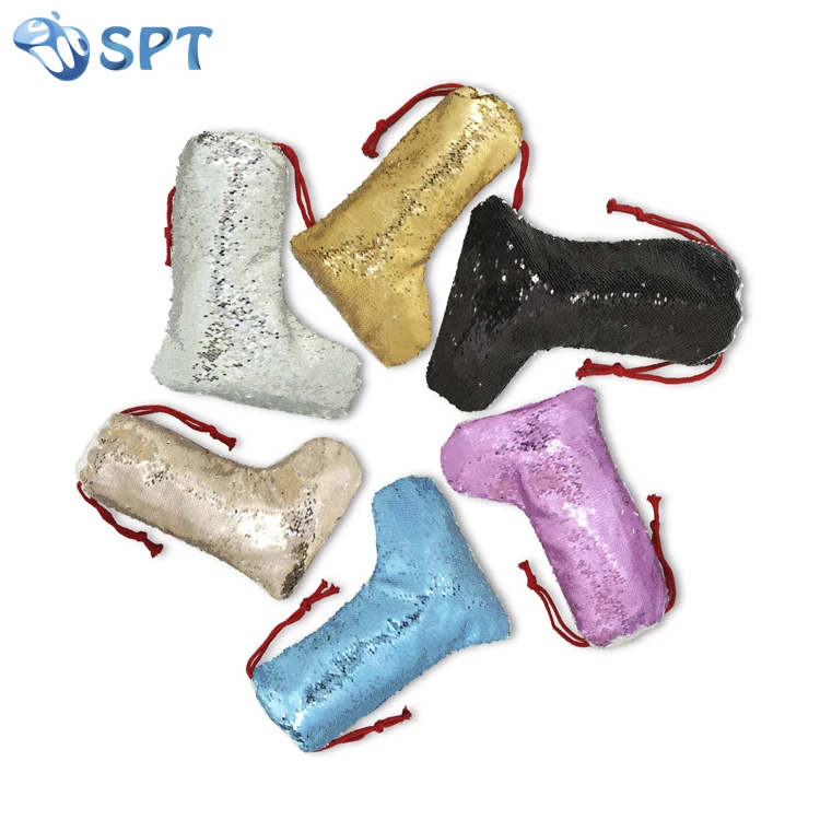 Сублимационный пустой персонализированный волшебный Рождественский чулок с блестками для украшения