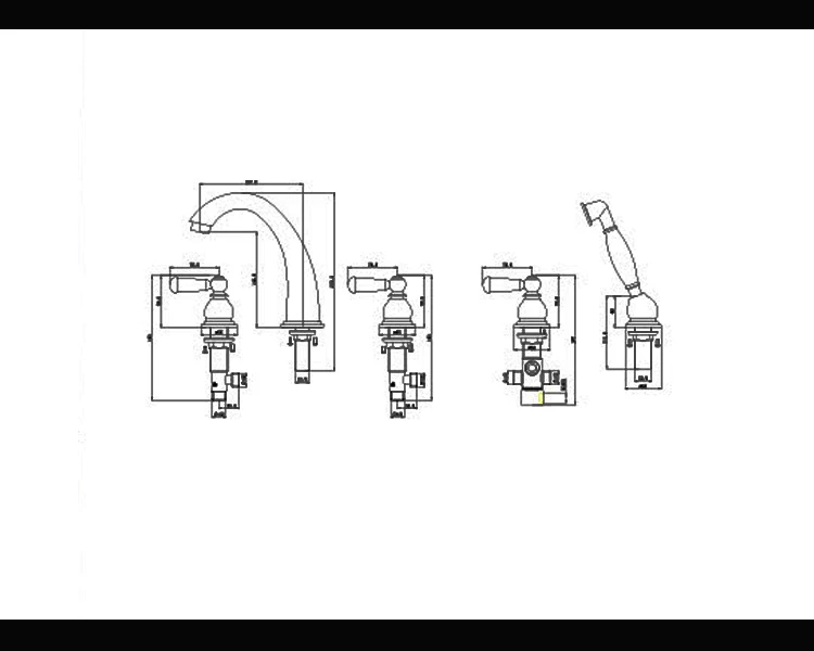Classical 5 Holes Deck Mounted Bath Mixer manufacture
