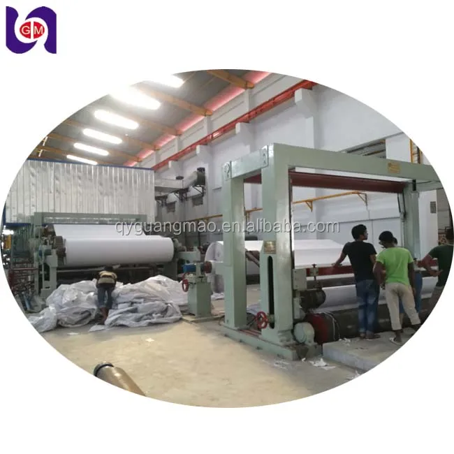 China Machine Paper Pulp School Exercise Book /Printing Paper Making Machine With Pulp Equipment