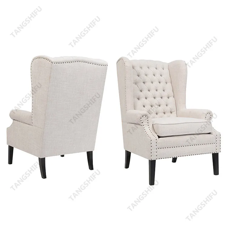 Button Tufted Chesterfield High Back Wing Chair