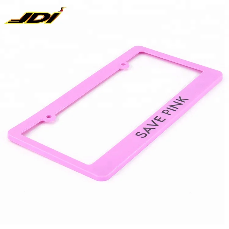 JDI-LM-01 ярко-розовый пластиковая рамка номерного знака автомобиля пользовательские