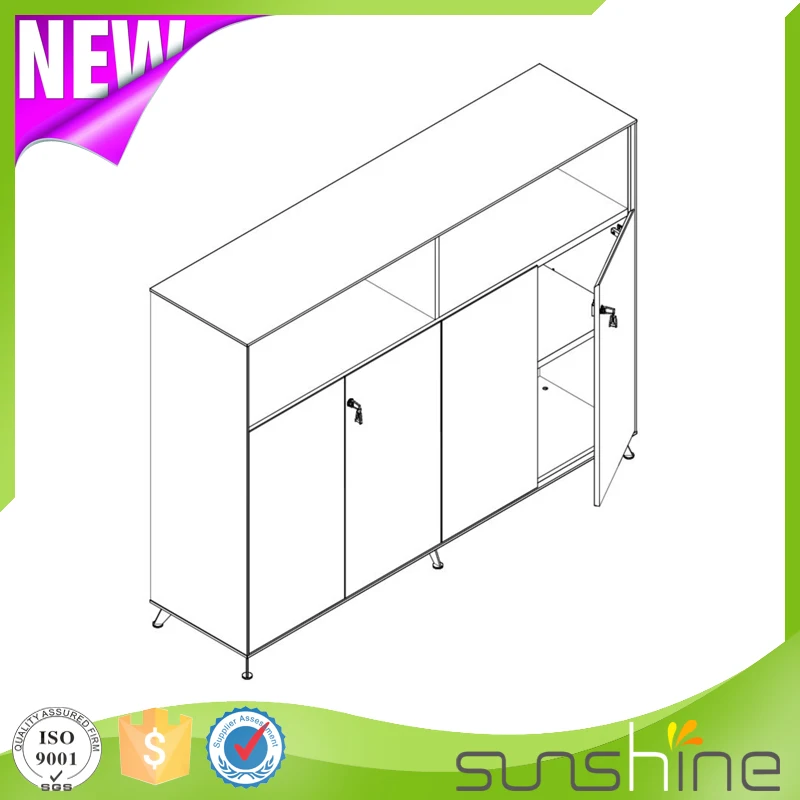 Office Furniture File Cabinet Filing Cabinet With Aluminum Edgebanding ZS-M1640