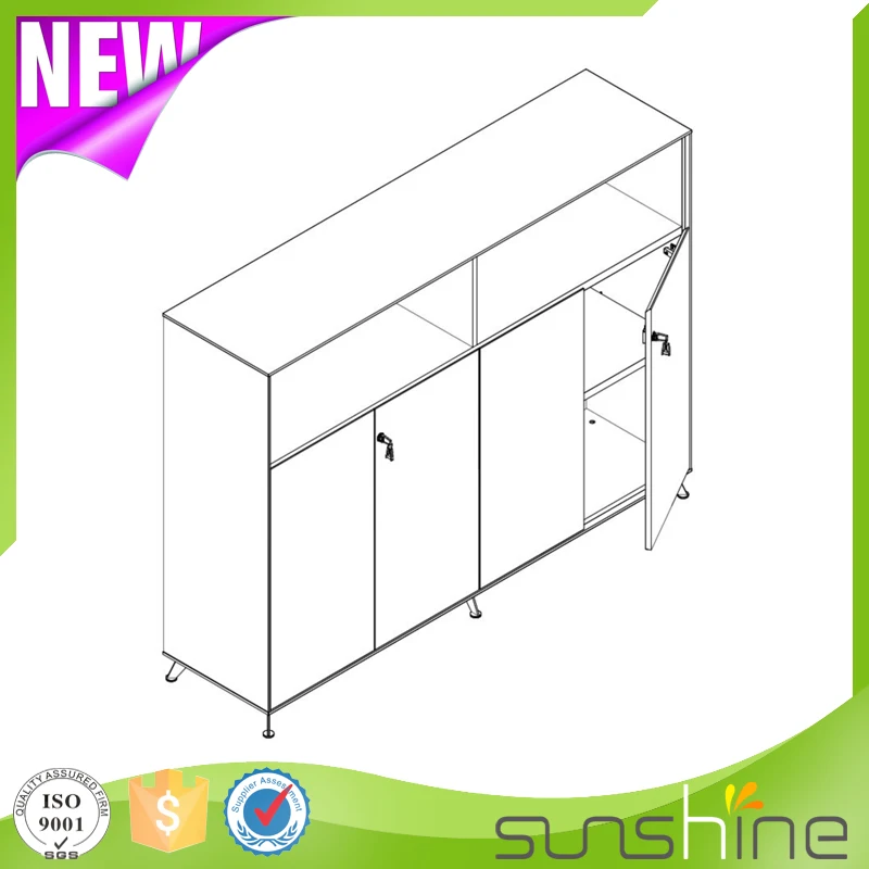 Büromöbel-Aktenschrank Aktenschrank mit Aluminiumkante ZS-M1640