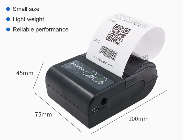 Mini Portable Small Size Good Quality Cheap 58MM Thermal Receipt BT Printer