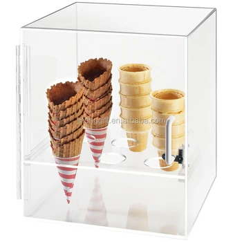 Jihong Custom Handmade acrylic waffle cone holder display case