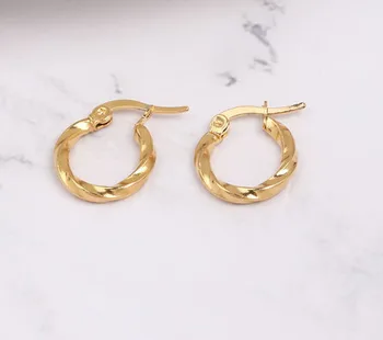14K Gold Tiny Hammered Hoop Earring Huggie Hoops Earrings