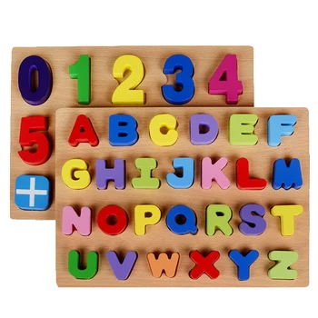 Alphabet Numérique 3d Abc 123 — Puzzle,Jouet En Bois,Lettres De L