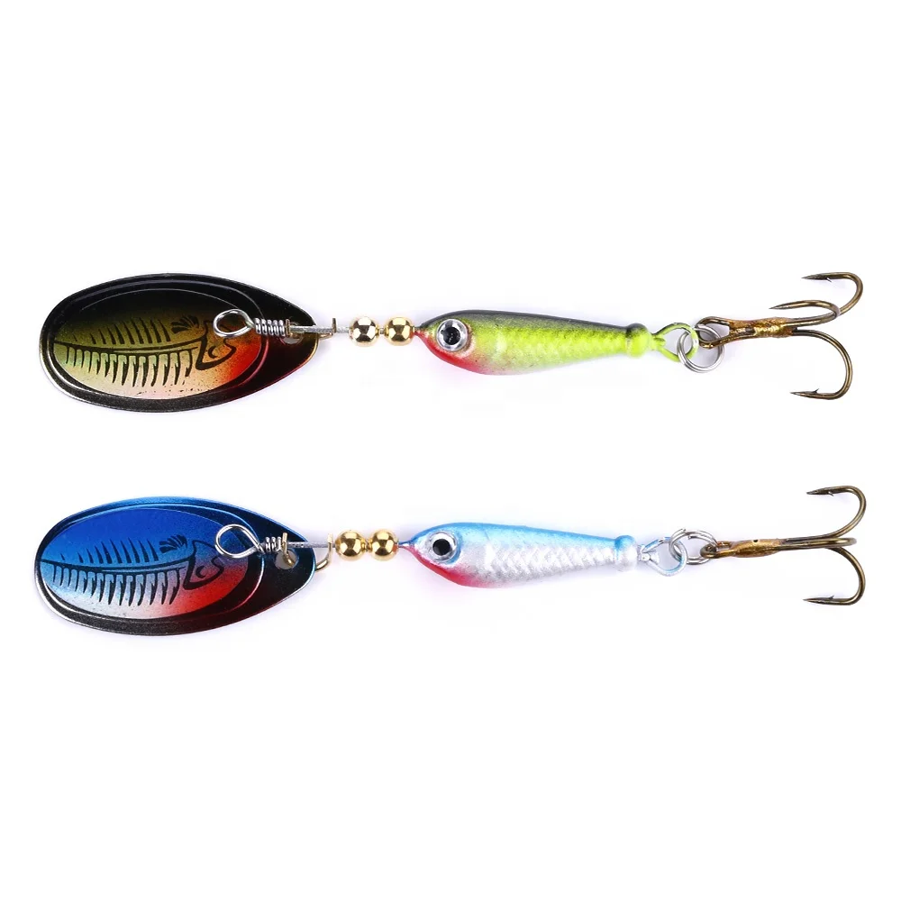 Fishing 5pcs/Lot 2g Spinner Lure with Feather And Spinning Spoons