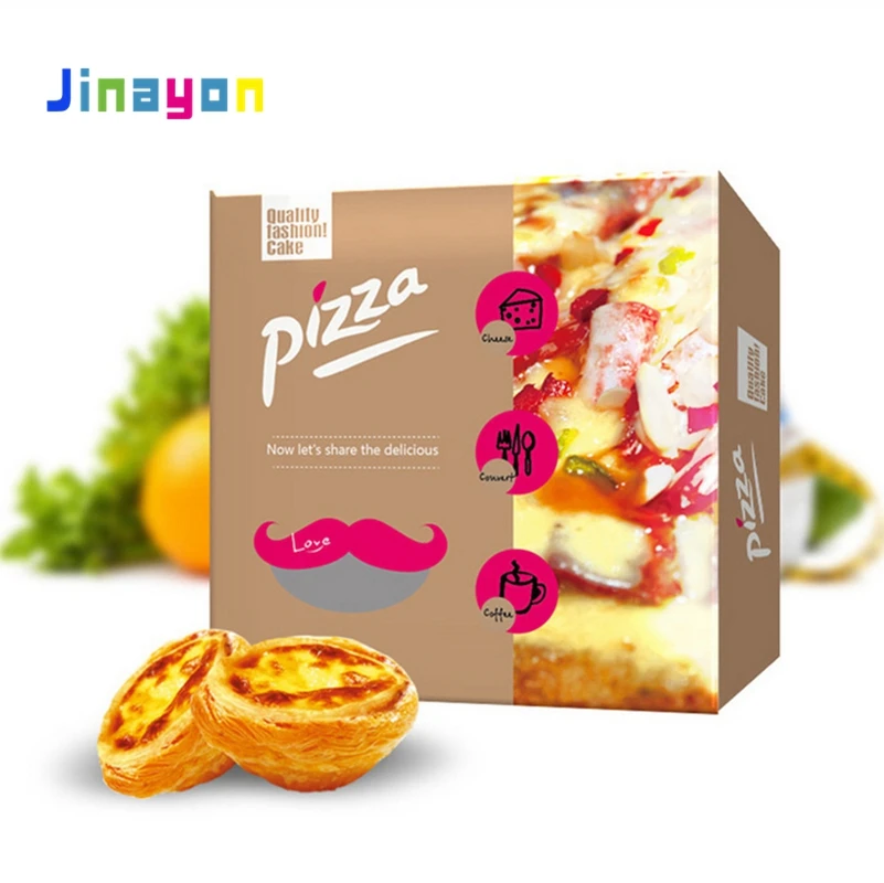 Jinayon Engros Trykt Sekskant Kraftpapp Pizzaboks/Matvaregrad Boks