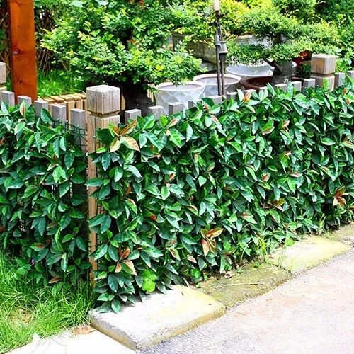 Knstlicher Plastik-Gartenzaun PVC-Zaun Holzzaun Garten-Kunststoffpflanzen  Knstliche Pflanzen Spalier Holz Garten zur Dekoration