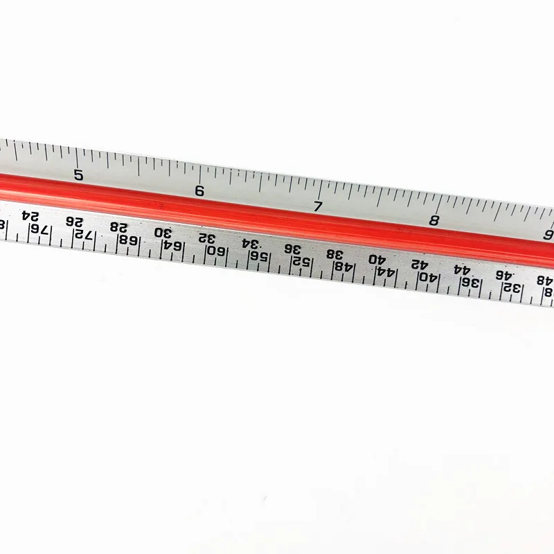 Imperial Standard Metal Ruler Included 12-Inch Architectural and Engineering Scale Ruler Set for Architect and Civil Engineer Blueprints | Laser-Etched Aluminum Triangular Drafting Tool 