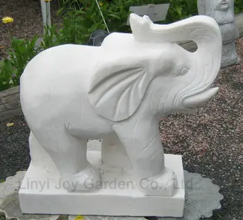 white stone elephant figurine