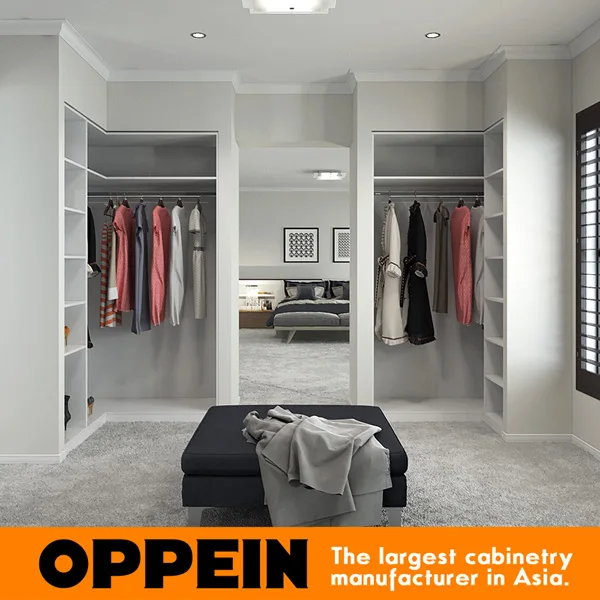 Bedroom Open Type Design L Shape Wardrobes Without Doors