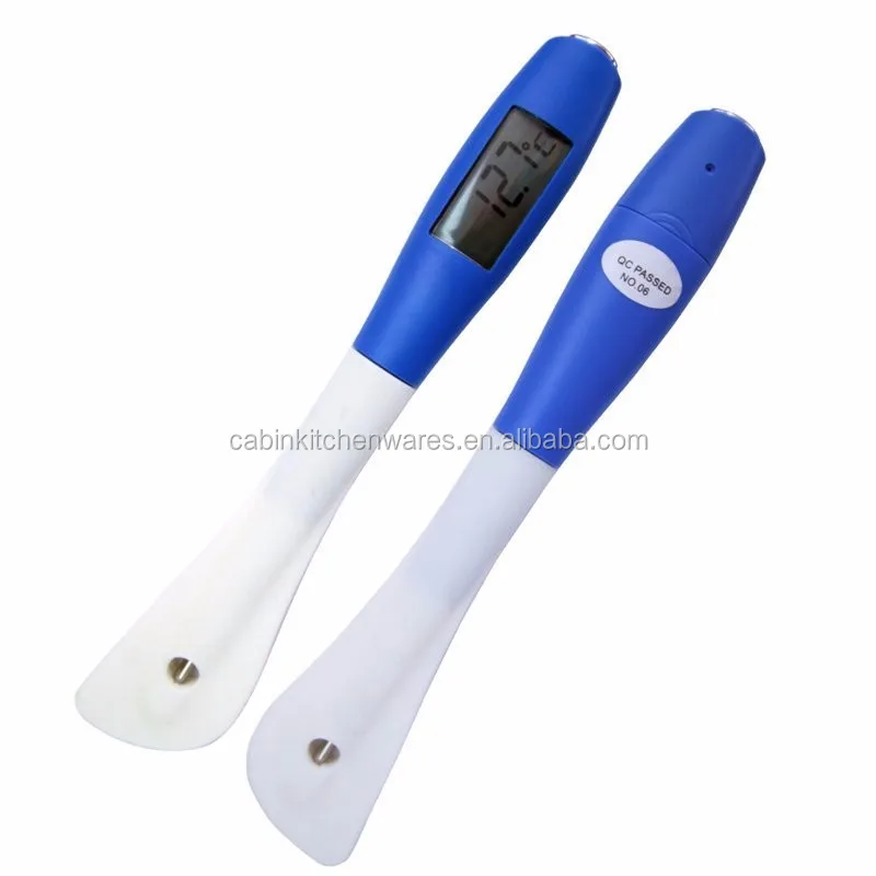Thermometer with spatula