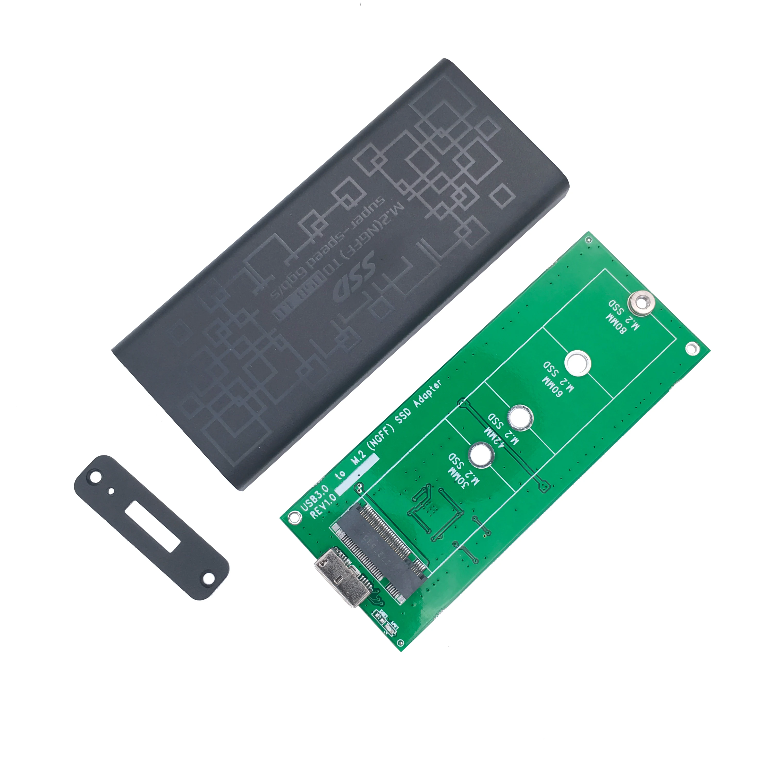 Черный USB 3 1 6Gps к M.2 NGFF SSD Внешний корпус