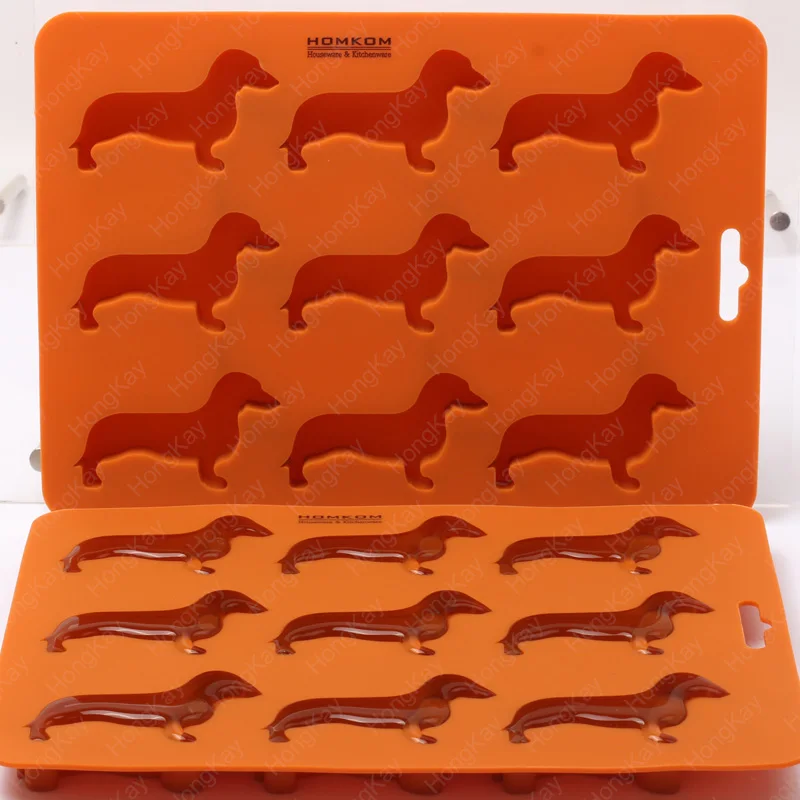 Dachshund Dog Shaped Silicone Ice Cube Tray Molds Ice Chocolate Candy