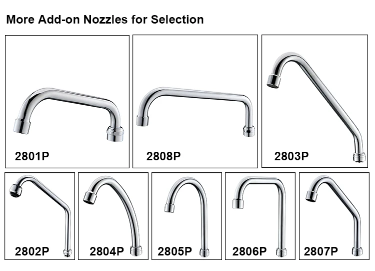 Elegant Design Dual Handles Out of Wall Install Water Kitchen Tap Sink Dishwasher Faucet