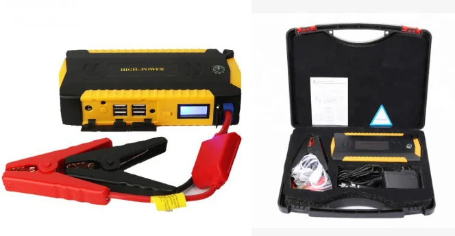 Powerful 600A Peak Current 69800mAh Battery Car Jump Starter with Air Compressor for Trucks and Motorcycles 45W Total Output