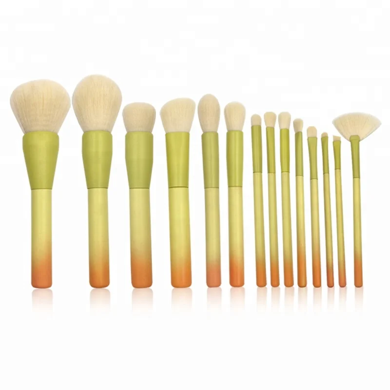 DW Cosmetics Amazon top seller 2018 14PCS private label vegan makeup brushes