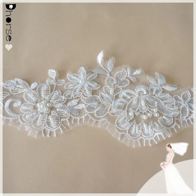 2018 New Design Embroidered Bridal Lace Trim For Wedding Dress ...