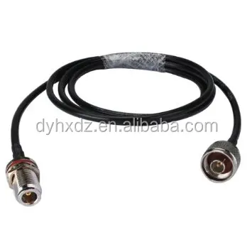Rf Electrical Wire Coaxial Cable Connector N Female Bulkhead Nut O-ring to N Male Straight Assembly Pigtail Extension Rg58 50cm