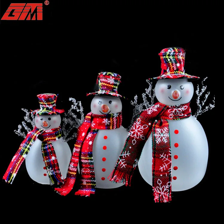 2022 new christmas decorative decorations led light mini snowman decoration gifts factory