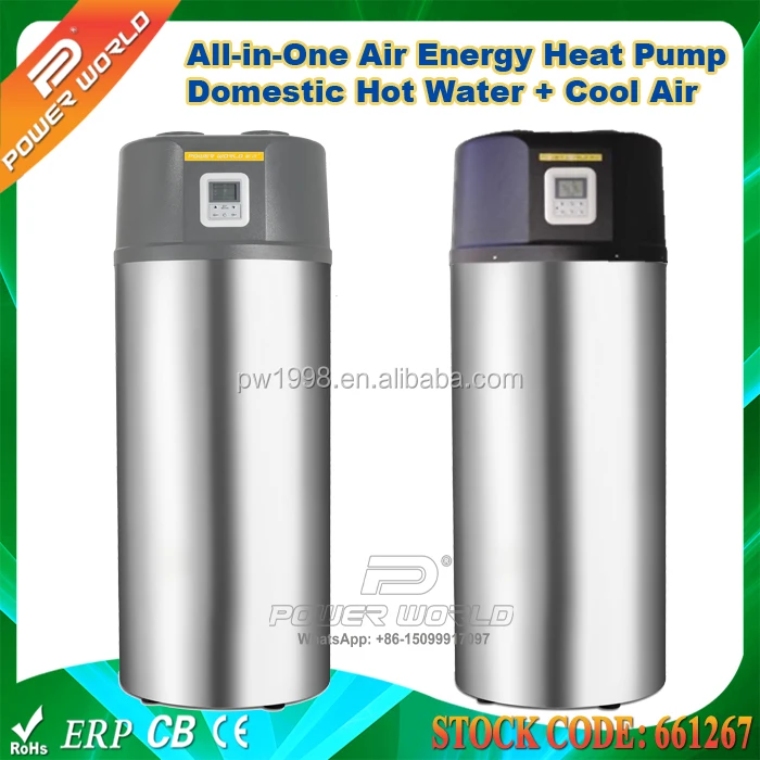 Unity Residential Cool Wind Blast 300 Liter Air to Water Heating Pump Water Heater Hot Water tank