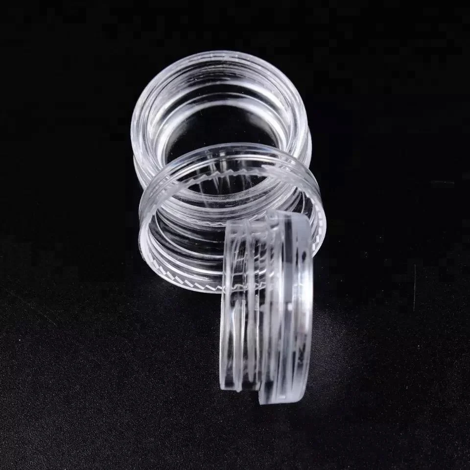 Factory Empty Cosmetic Plastic Loose Powder Jar Empty Container Plastic Clear Jars for Nails Decoration Tools