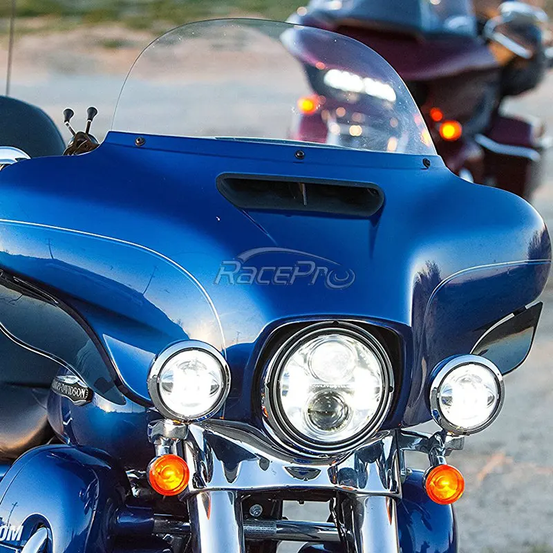 Dark Tint Motorcycle Polycarbonate 10" Windshield for Harley Davidson Ultra Classic Tri-Glide 1996-2013