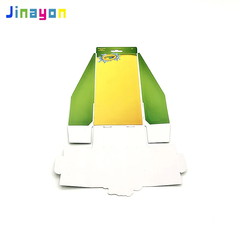 Jinayon ny tilpasset trykket bølgepapp-visningsboks (PDQ-boks) for fargeblyantpakking, papirprodukter av høy kvalitet