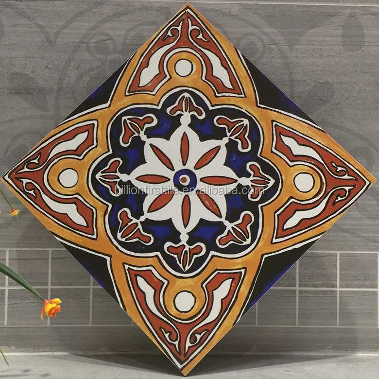 Customized Flower Pattern Bathroom Floor Tiles Moroccan Style Interior Wall Tiles Decoration 300x300 Ceramic Tiles for Sale