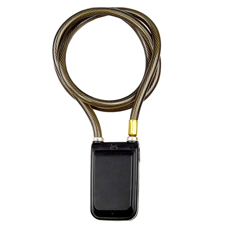 Keyless Steel Wire Smart Locks 110db Burglar Proof Alarm Waterproof SOLEBE Cable Bicycle Lock Anti-Theft