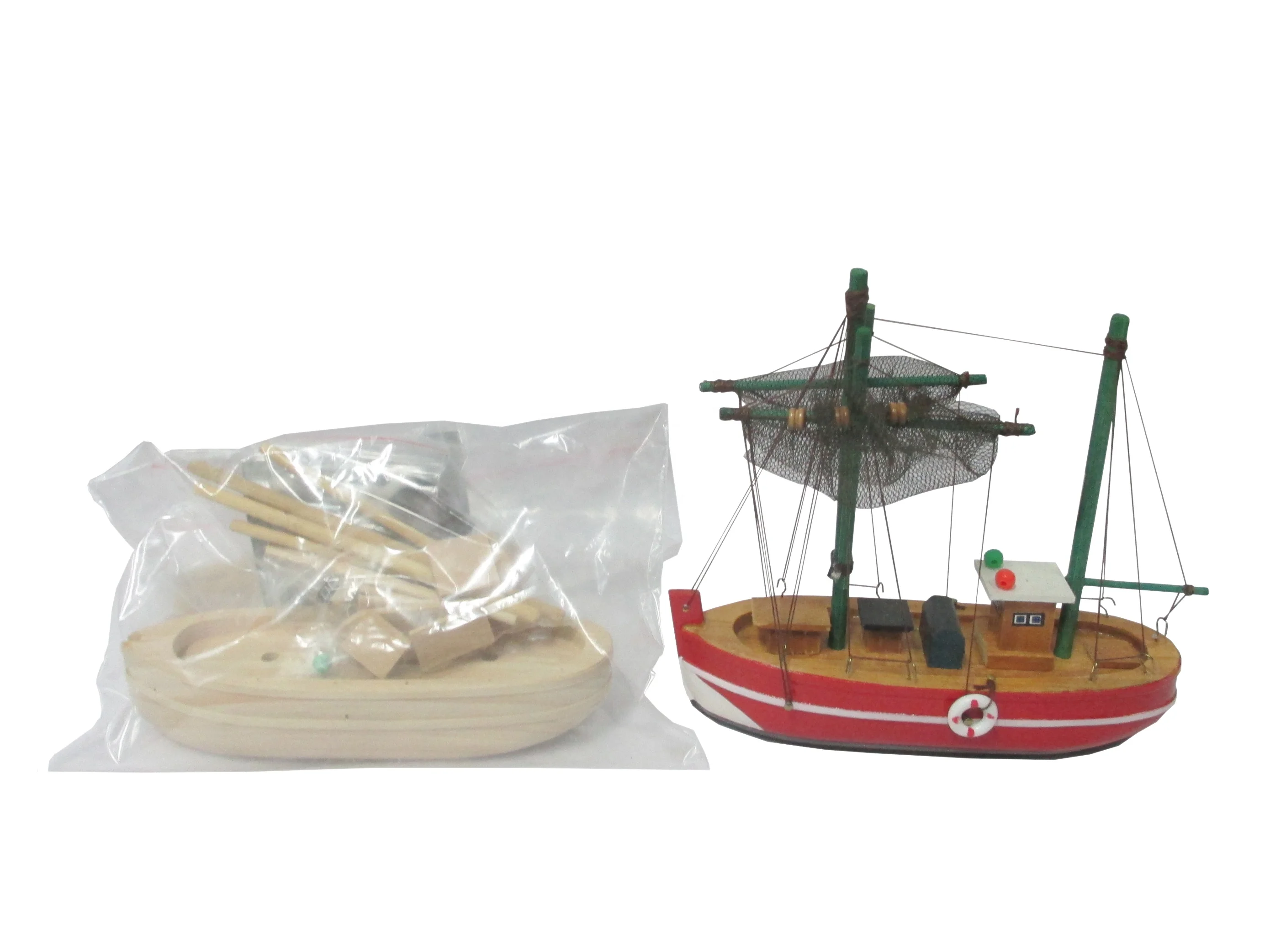 Wooden fishing boat DIY kit ship model Souvenir maritime navvy Nautical Promotional gift kids toy