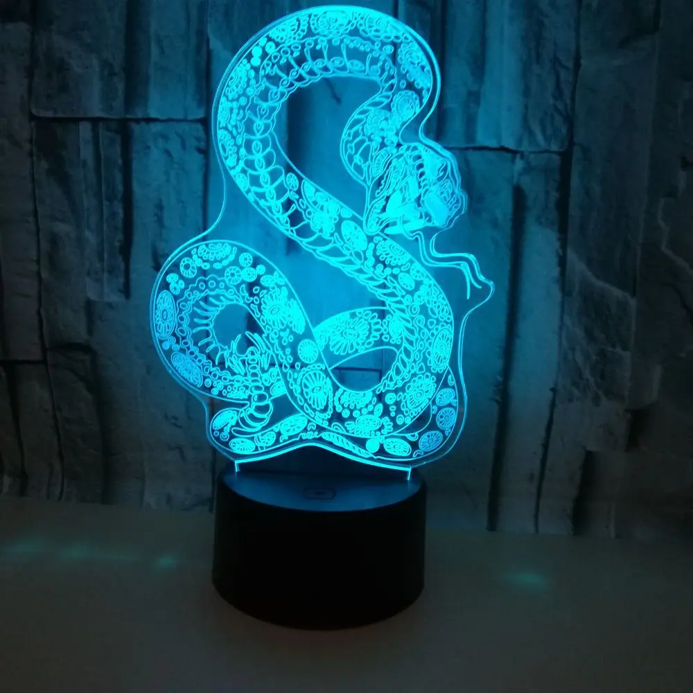 Hình ảnh rắn 3D chắc chắn sẽ làm bạn say đắm và phấn khích! Với màu sắc tươi sáng và hình ảnh sống động, chiếc đèn ngủ rắn 3D sẽ mang đến cho bạn một trải nghiệm đầy màu sắc và vui nhộn. Quà tặng hoàn hảo cho người thân và bạn bè của bạn, hãy nhanh chân đặt hàng hôm nay để tận hưởng những sản phẩm tuyệt vời này!