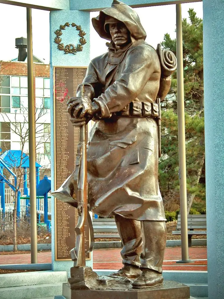 Outdoor Garden Decoration Life Size Brass Sculpture Bronze Soldier Statue