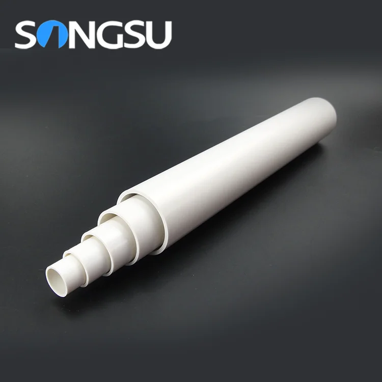 Hot sale good bending pvc pipe size and pvc fitting for electrical wiring
