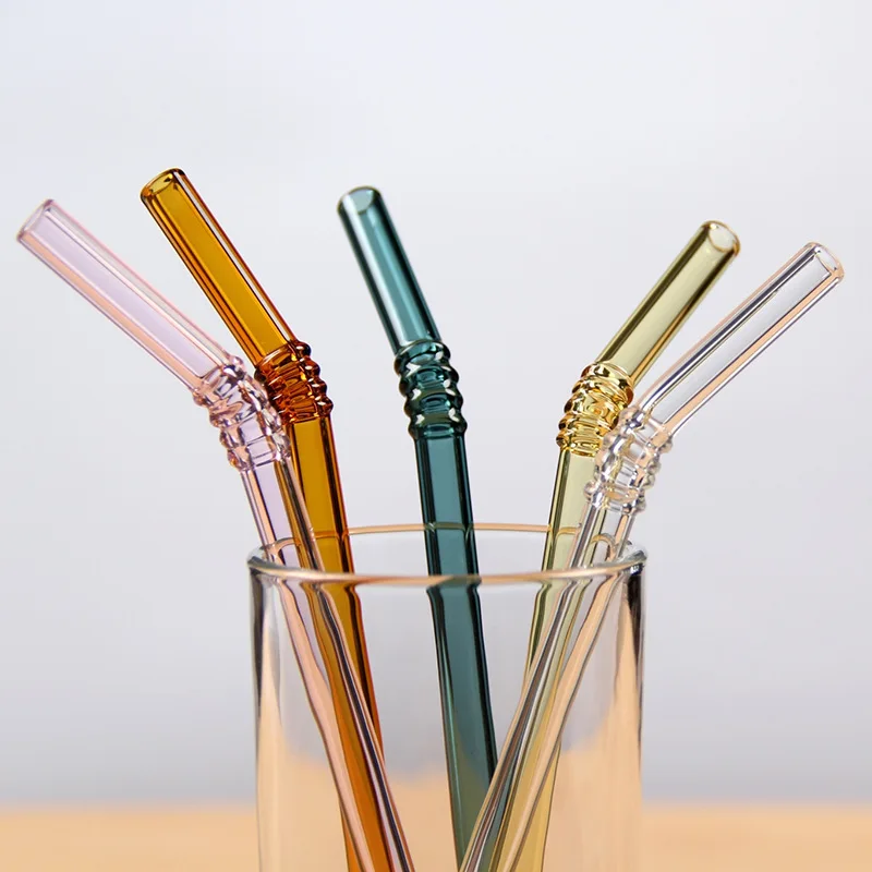 Wholesale GORGECRAFT 6PCS Clear Silicone Straws Reusable
