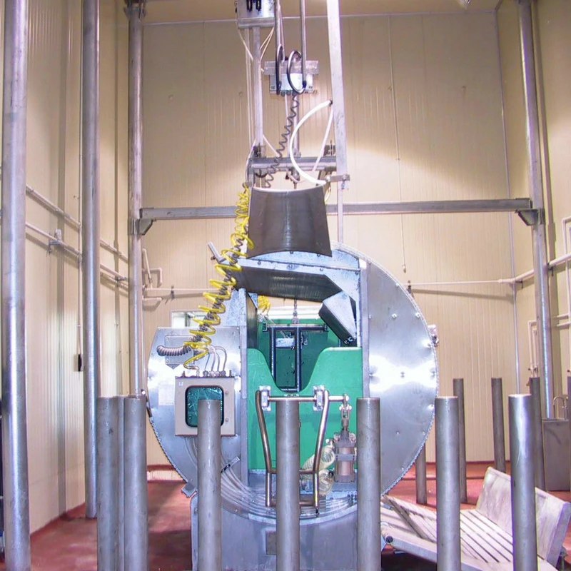 Religious halal cattle rotary kill box for slaughterhouses