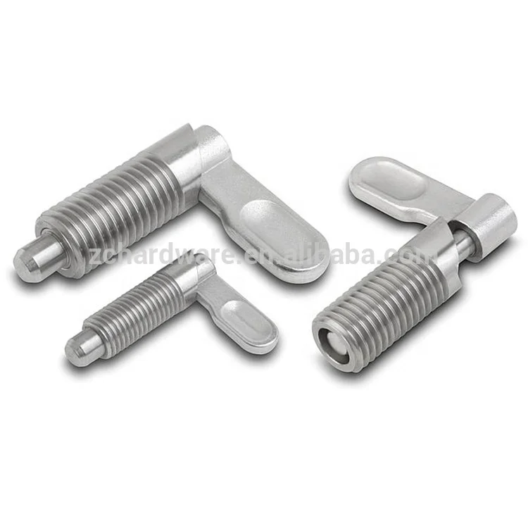 PXVBK16-8 Stainless steel and steel Indexing Plungers- Fine Thread Lever Type Nuts