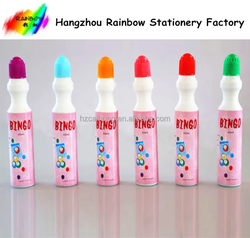 Лидер продаж 40 мл Ханчжоу Радуга бинго маркер ручка для бинго воздуходувки машины